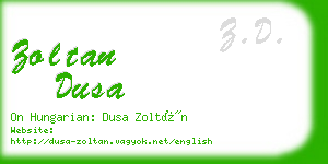 zoltan dusa business card